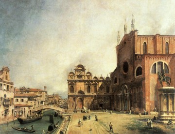 Canaletto Painting - CANALETTO santi Giovanni E Paolo And The Scuola Di San Marco Canaletto